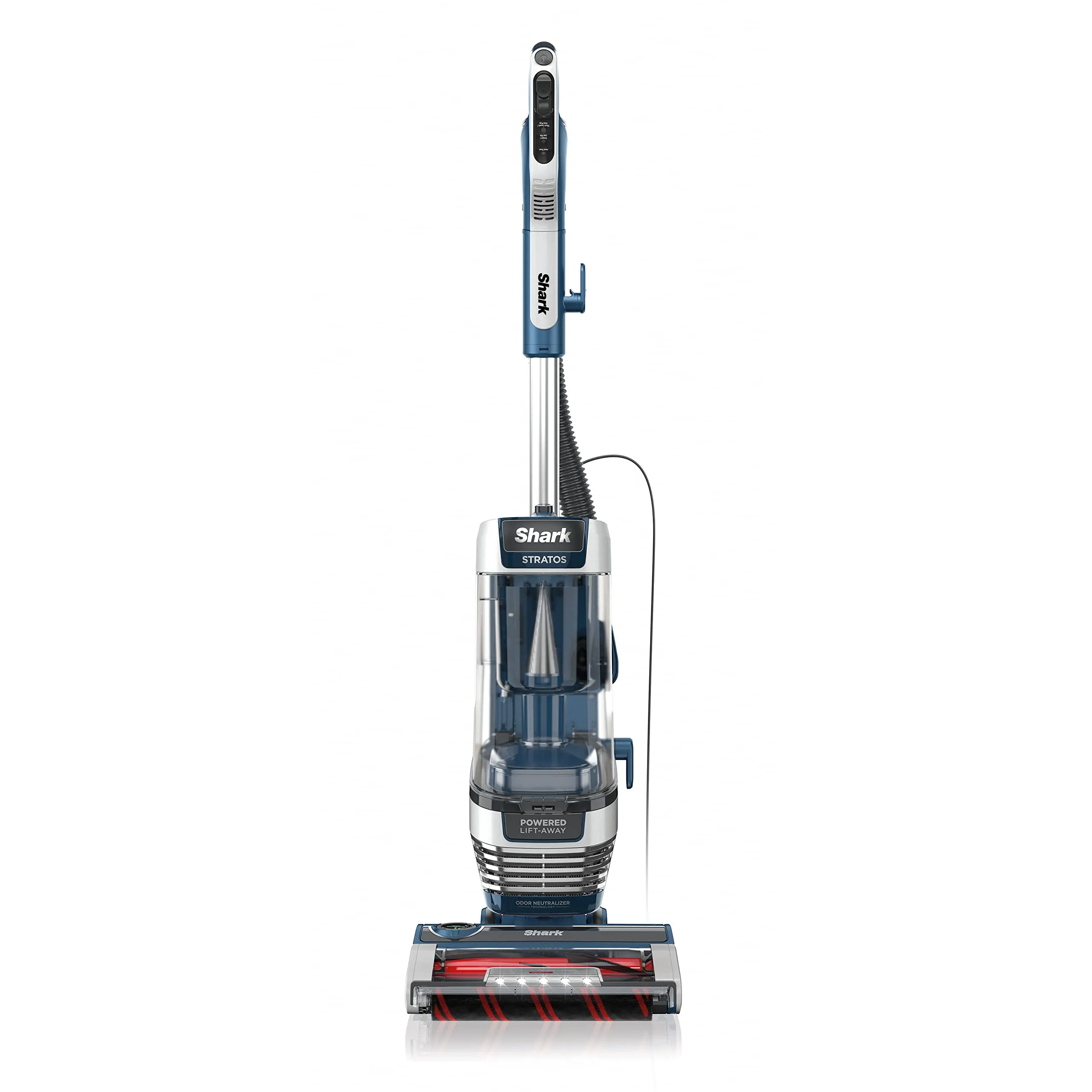 Shark Upright Vacuum, Stratos with DuoClean PowerFins, HairPro, Powered Lift-Away, Self-Cleaning Brushroll, & Odor Neutralizer Technology, Navy, AZ3002