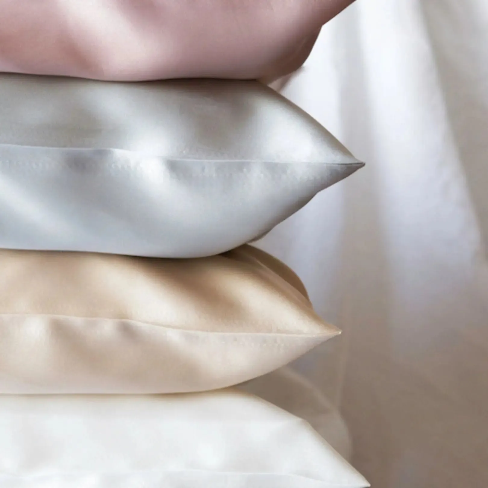 Silver Grey Silk Pillowcase