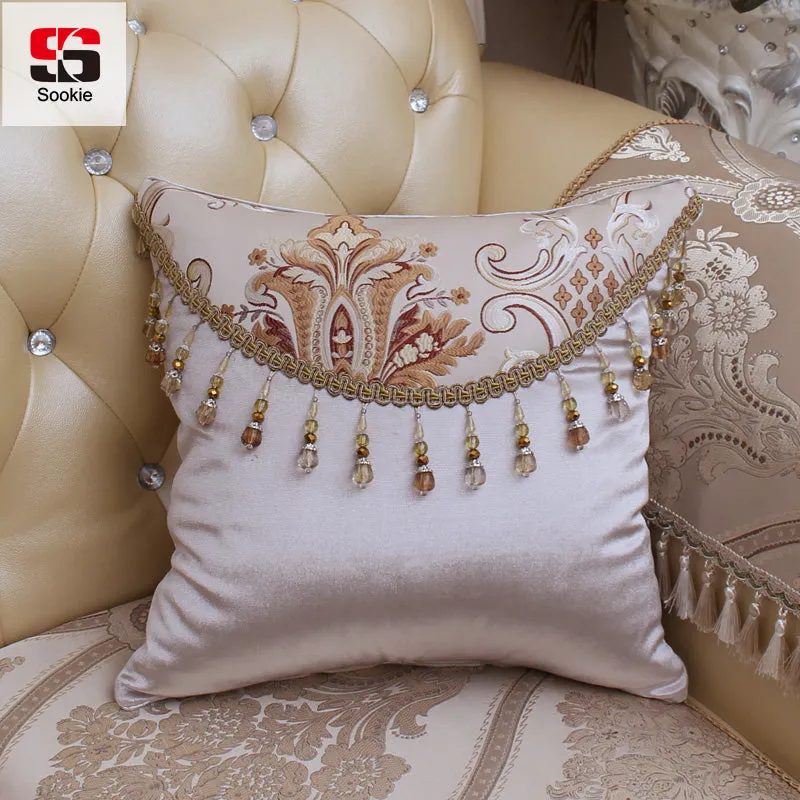 Square European Style Cushion Cover Luxury Decorative Cotton