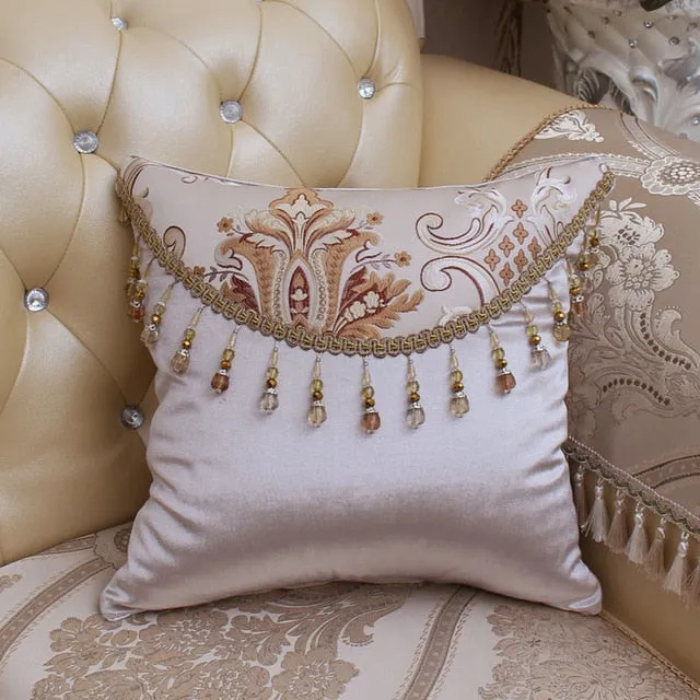 Square European Style Cushion Cover Luxury Decorative Cotton