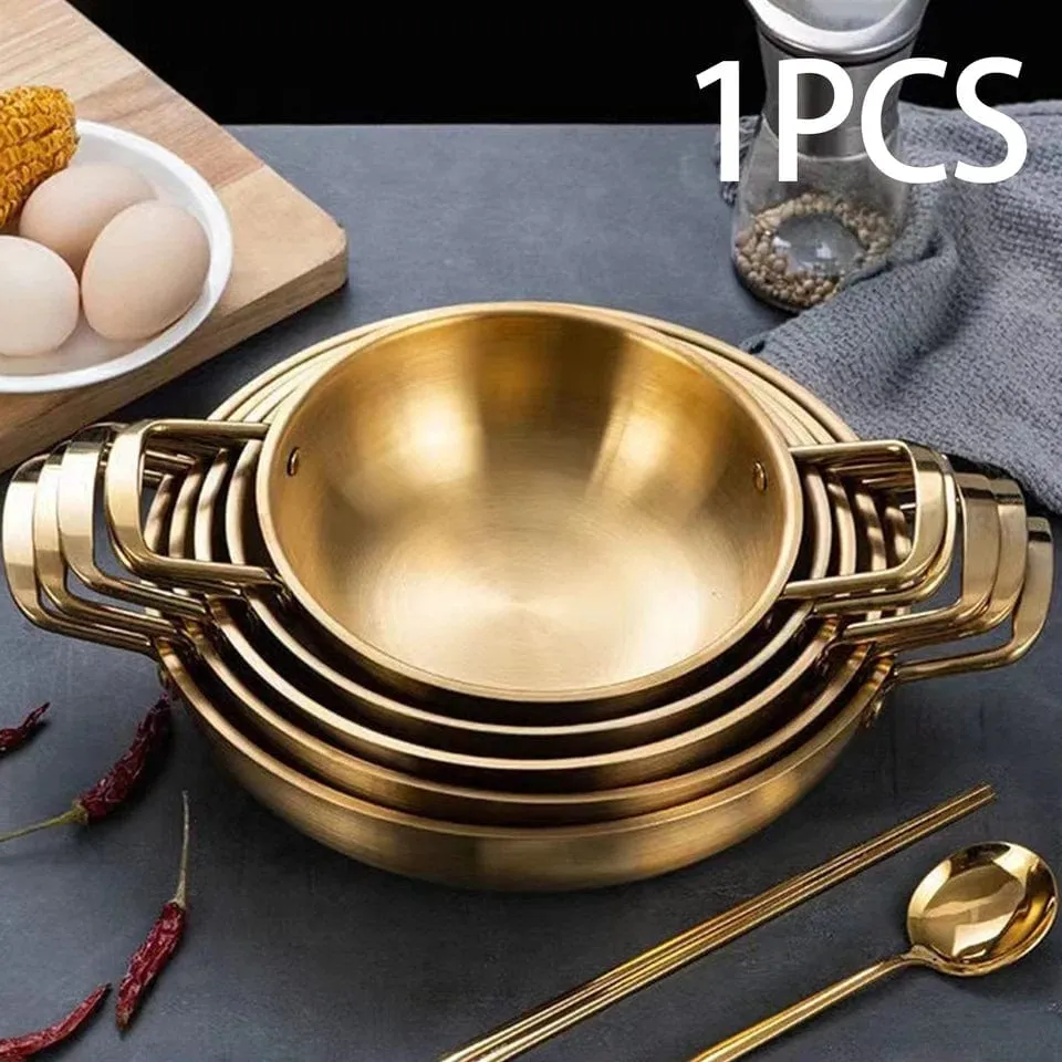 Stainless Steel Golden Wok