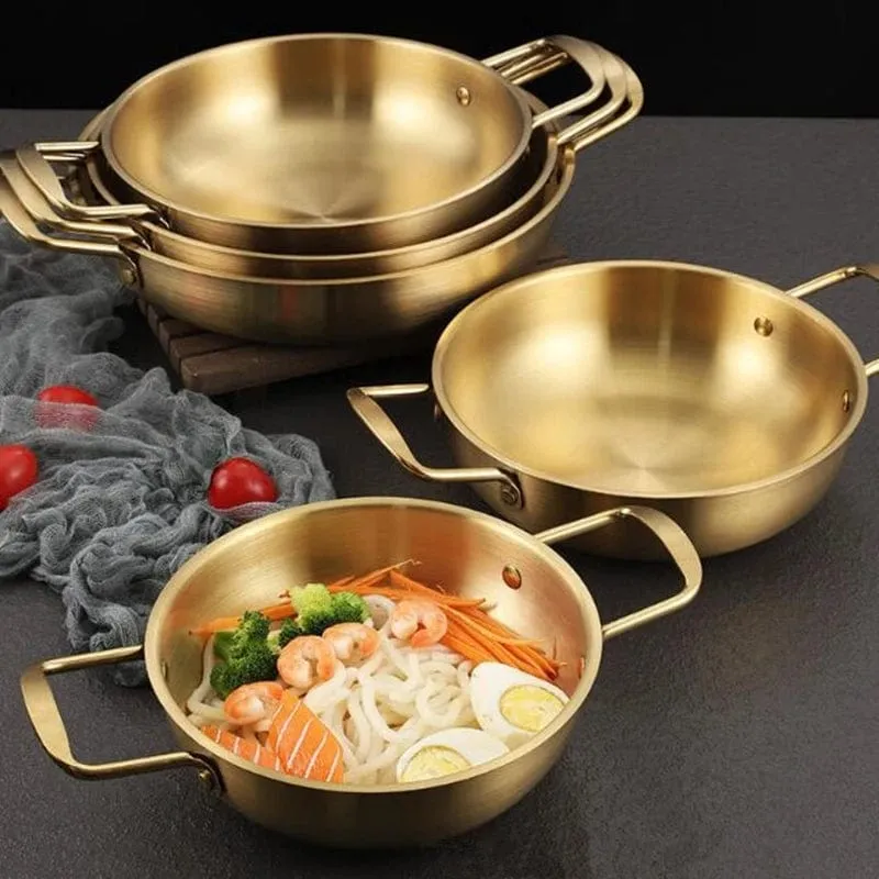 Stainless Steel Golden Wok