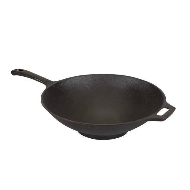 Stansport Pre-Seasoned Cast Iron Wok 12.5" Diameter