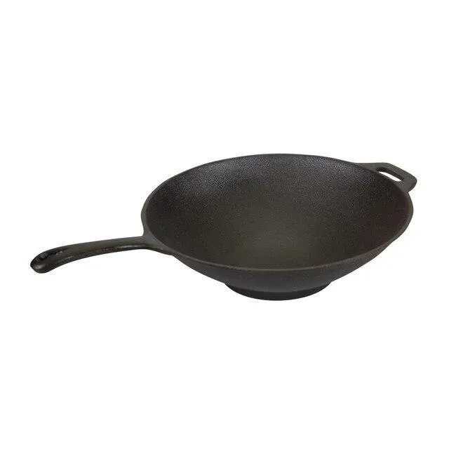 Stansport Pre-Seasoned Cast Iron Wok 12.5" Diameter