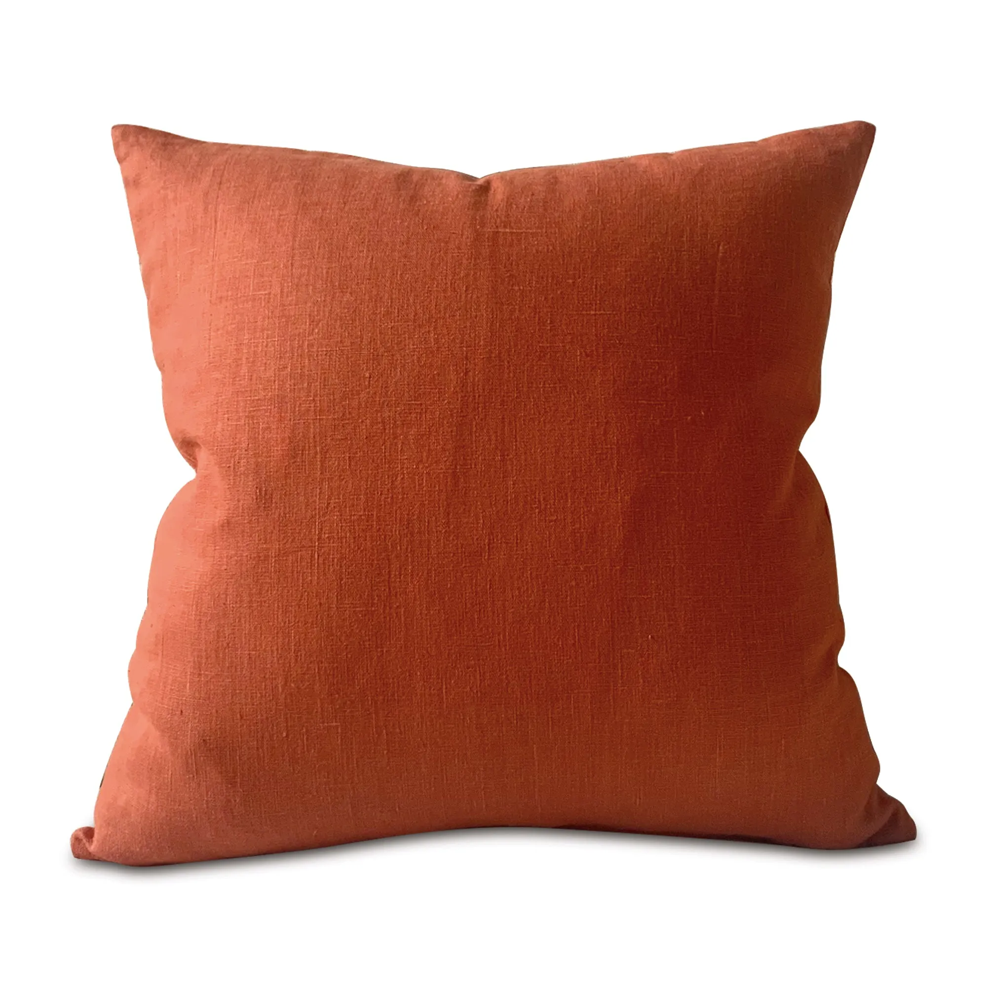 Tangerine Solid Throw Pillow Cover 20x20