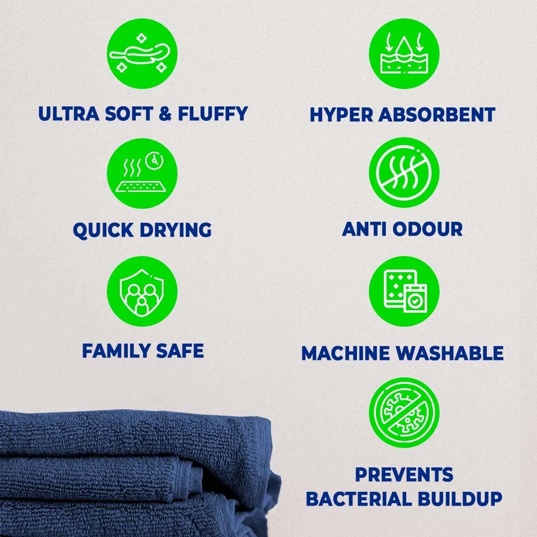 The Better Home Bamboo Bath Towel for Men & Women | 450GSM Bamboo Towel | Ultra Soft, Hyper Absorbent & Anti Odour Bathing Towel | 27x54 inches (Pack of 1, Blue)