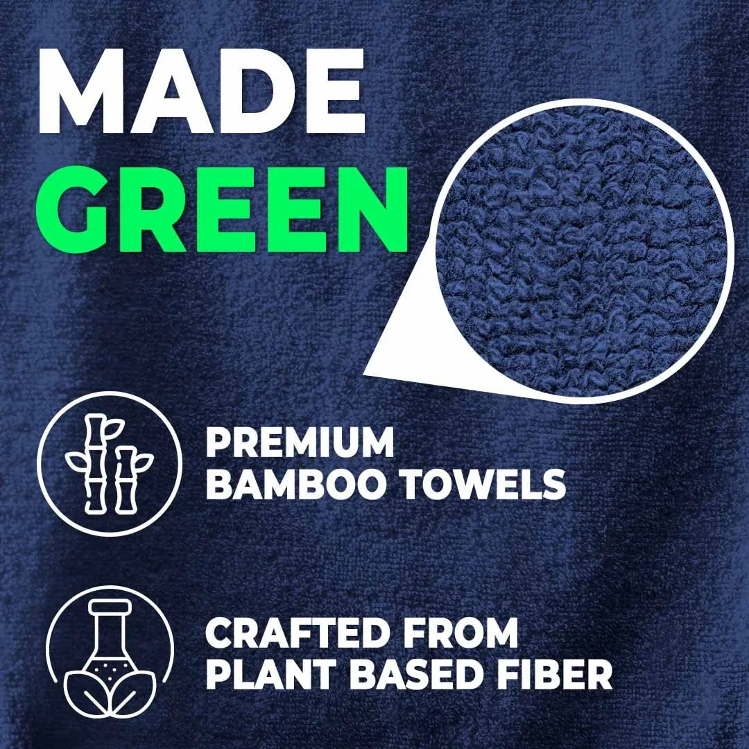 The Better Home Bamboo Bath Towel for Men & Women | 450GSM Bamboo Towel | Ultra Soft, Hyper Absorbent & Anti Odour Bathing Towel | 27x54 inches (Pack of 1, Blue)