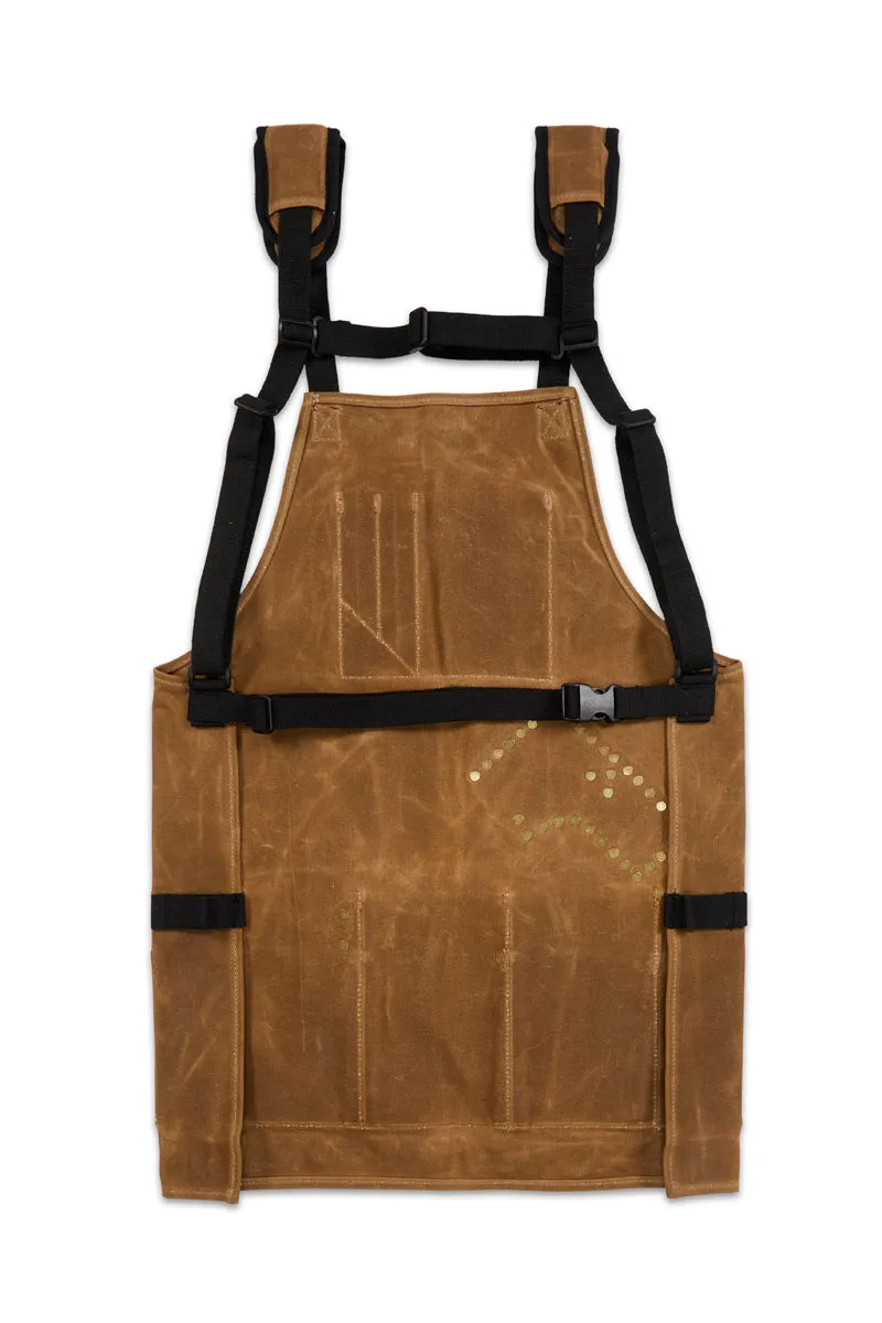 The Katz-Moses 20 oz Waxed Canvas Woodworking Tool Apron (LRG-XXXL)