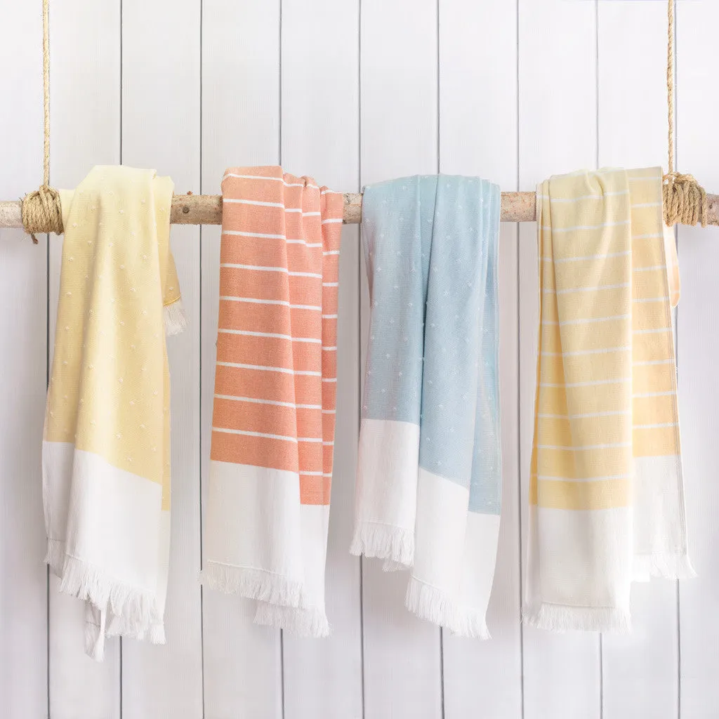 The Yellow Stripe Fouta Towels