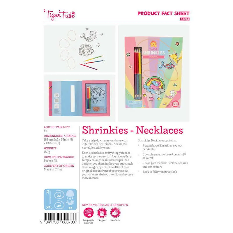 Tiger Tribe Shrinkies - Necklaces