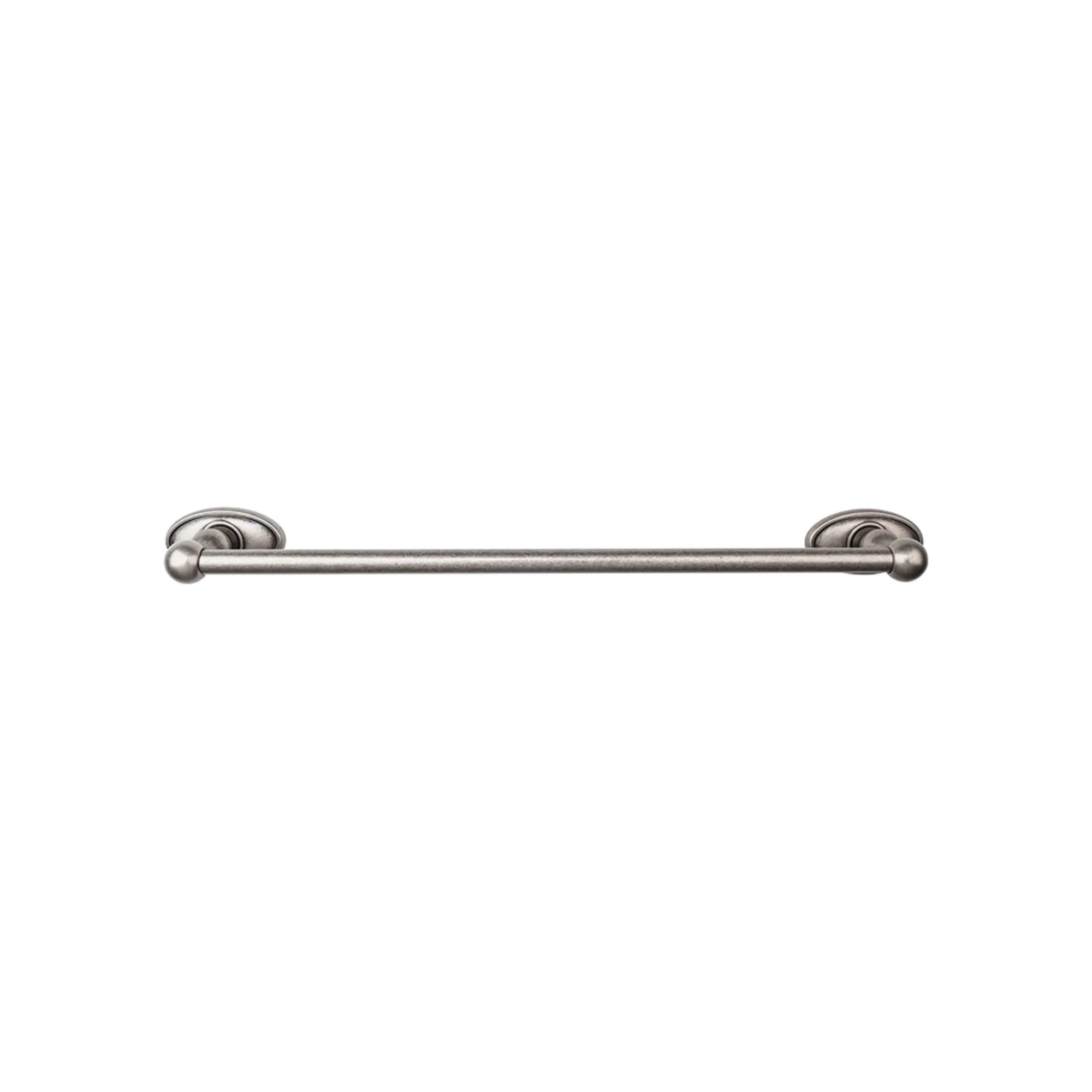 Top Knobs ED8APC Edwardian Bath Towel Bar 24 In. Single - Oval Backplate Antique Pewter