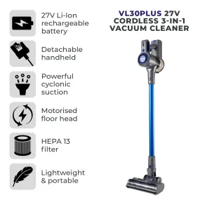 Tower VL30 Plus 22.2V Cordless 3-IN-1 DC Vacuum Cleaner - Blue