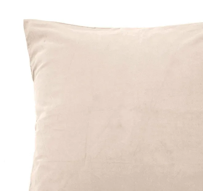 Velvet European Pillowcase Pearl