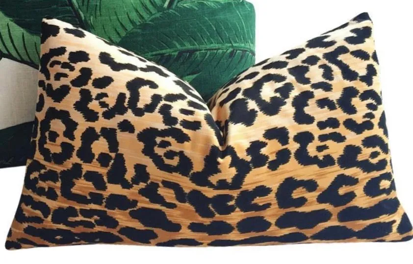 Velvet Leopard Pillow / Animal Pillow Cover / Velvet Cheetah Pillow / Hollywood Regency Pillow cover