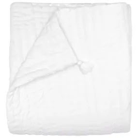 Velvet White Throw Blanket by John Robshaw