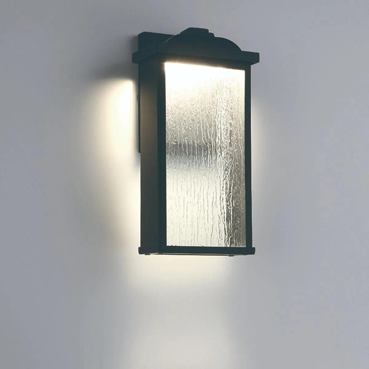 Venya 12 In. LED Outdoor Wall Light Black Finish