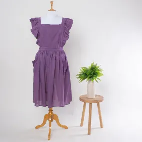 Versatile Purple Apron Dress for Kitchen