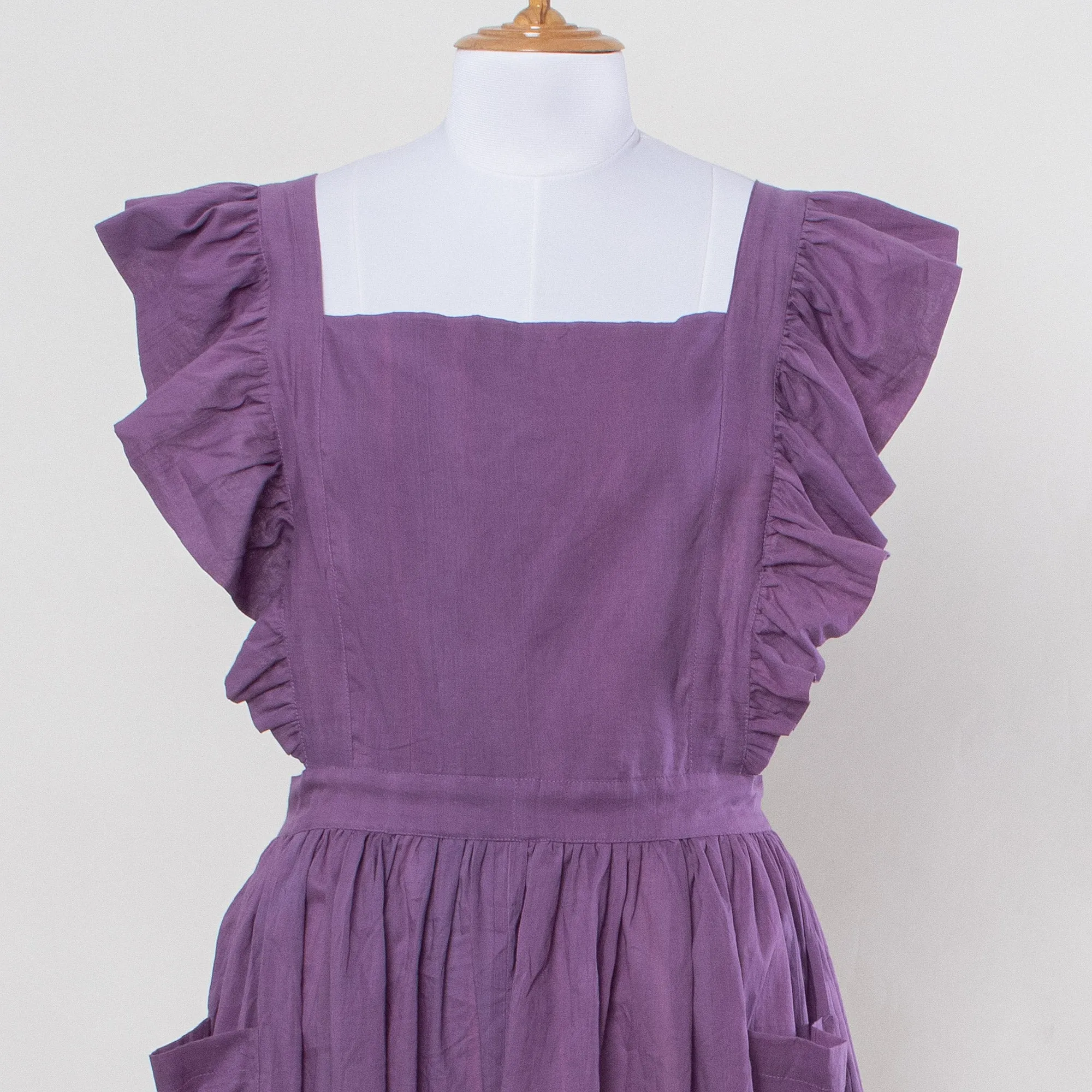 Versatile Purple Apron Dress for Kitchen