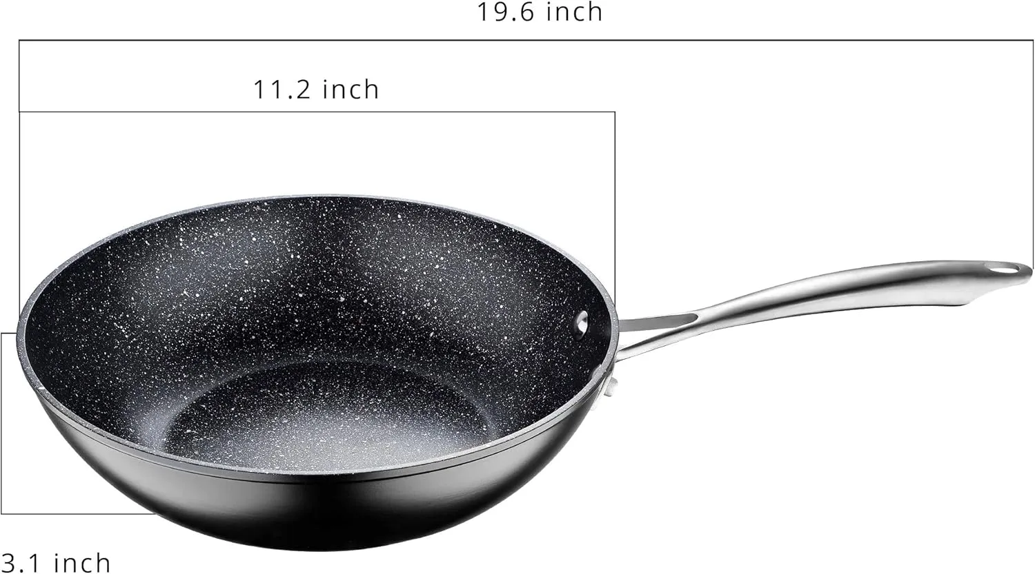 Vital by MasterPRO - 11" Forged Aluminum Titanium-Reinforced Non Stick Wok