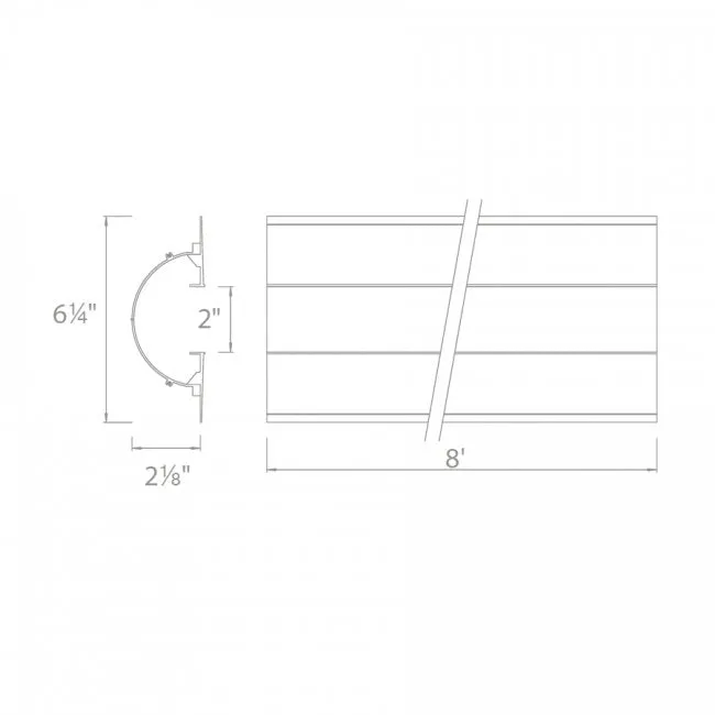 WAC LED-T-RCH3 8-ft Indirect Recessed Channel - Linear Channel