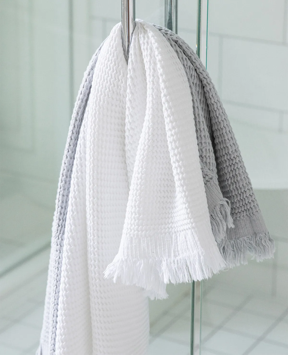 Washed Cotton/Bamboo Waffle Towels