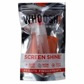 WHOOSH Tech Hygiene 1oz Screen Cleaner with Microfiber Cloth - Orange