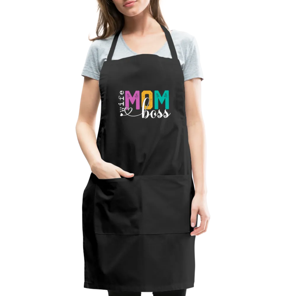 Wife Mom Boss Adjustable Apron