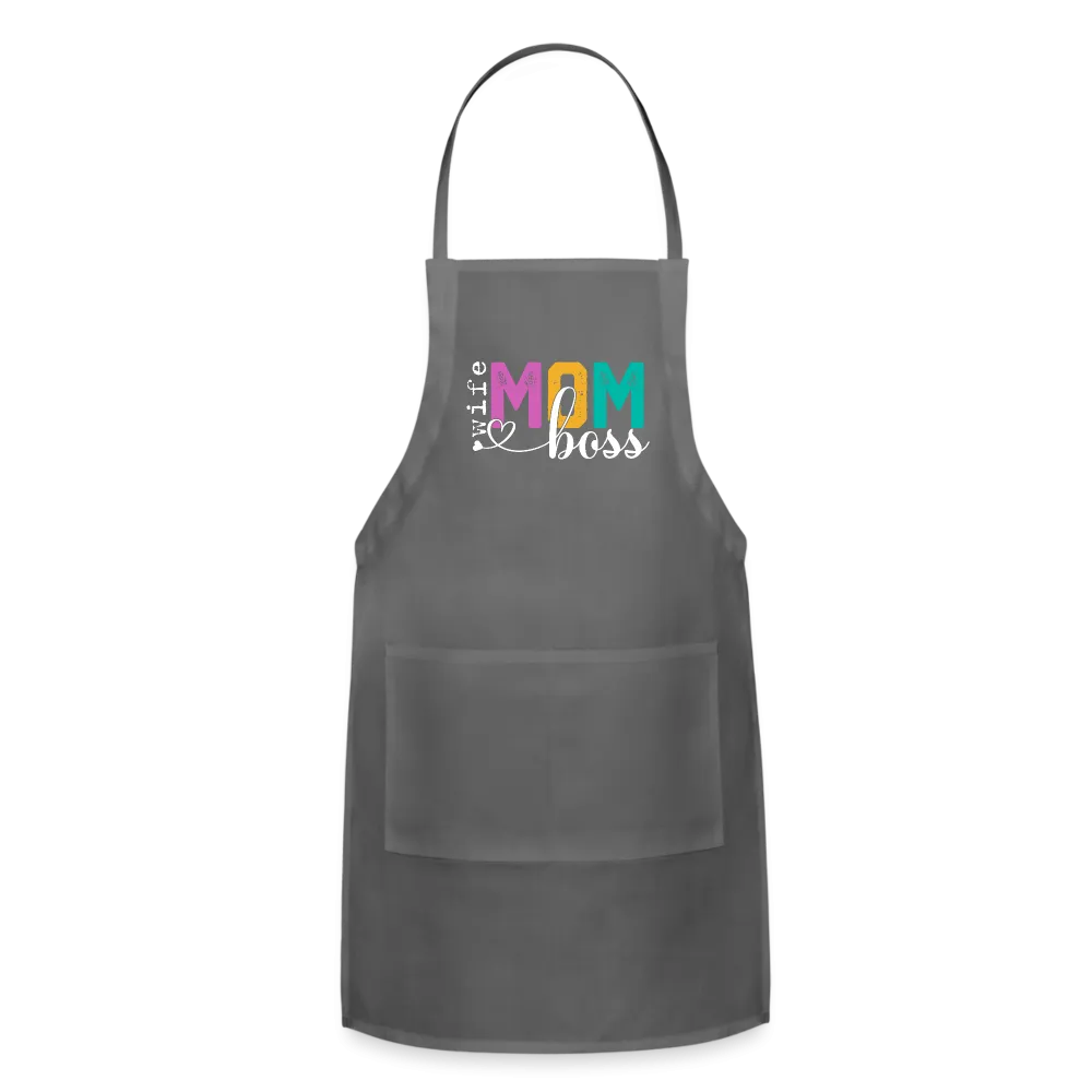 Wife Mom Boss Adjustable Apron