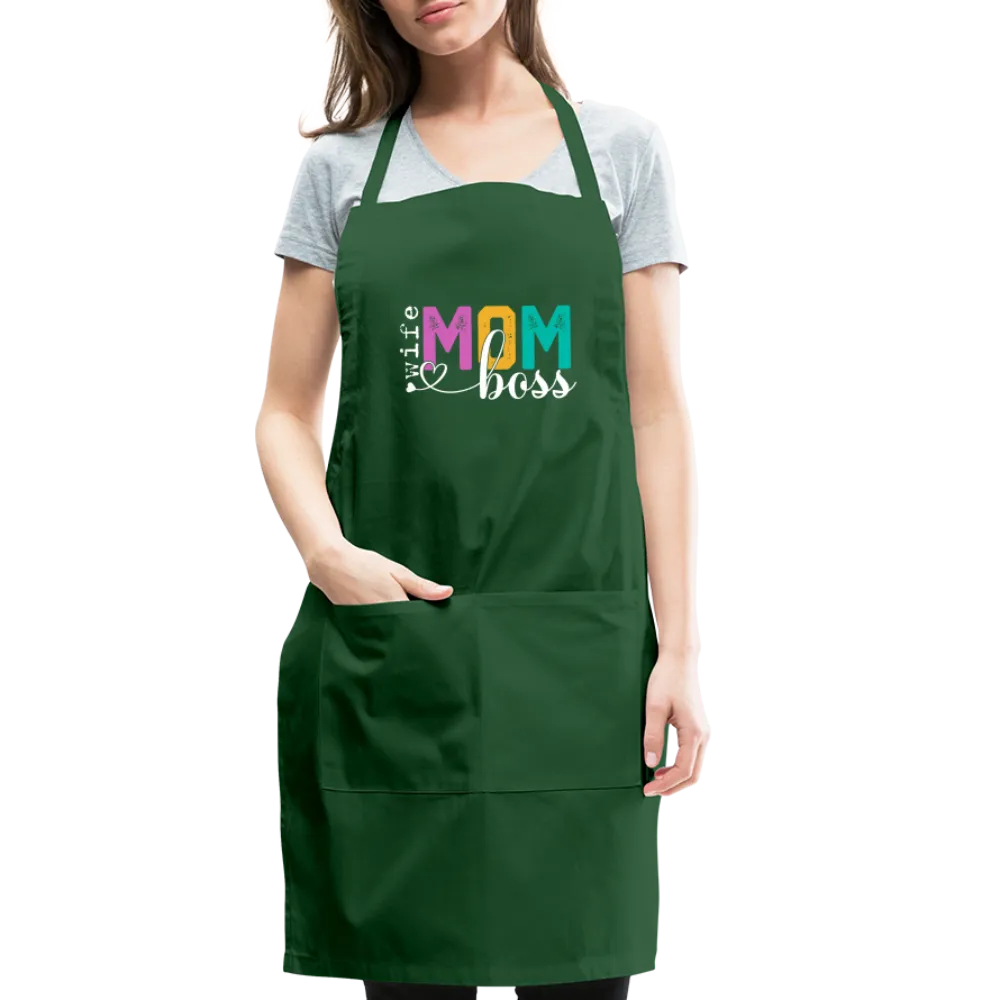 Wife Mom Boss Adjustable Apron