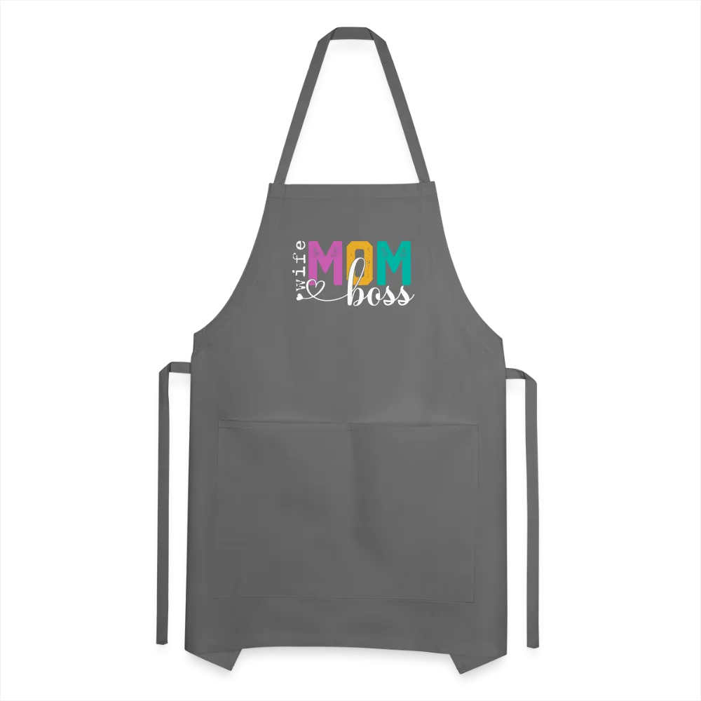 Wife Mom Boss Adjustable Apron