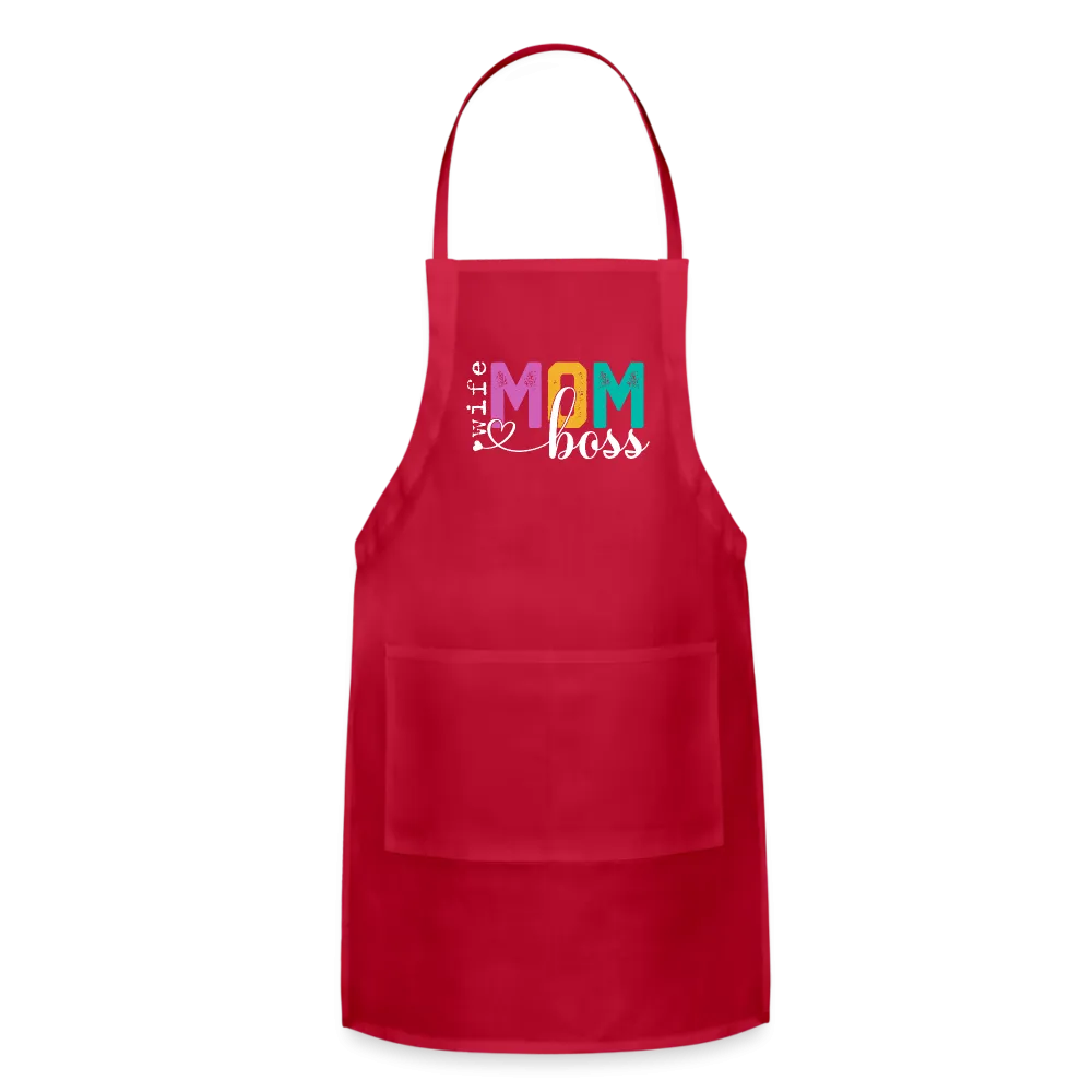 Wife Mom Boss Adjustable Apron