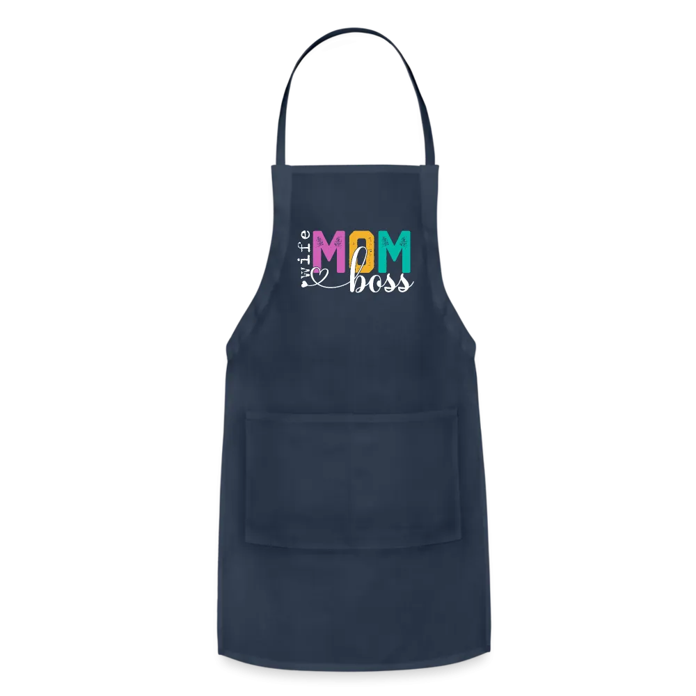 Wife Mom Boss Adjustable Apron