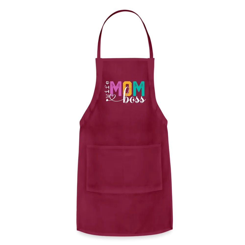 Wife Mom Boss Adjustable Apron