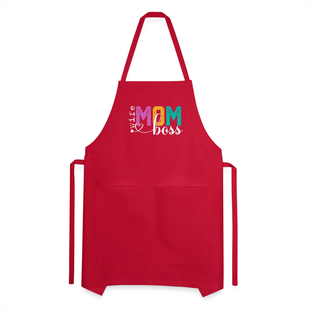 Wife Mom Boss Adjustable Apron