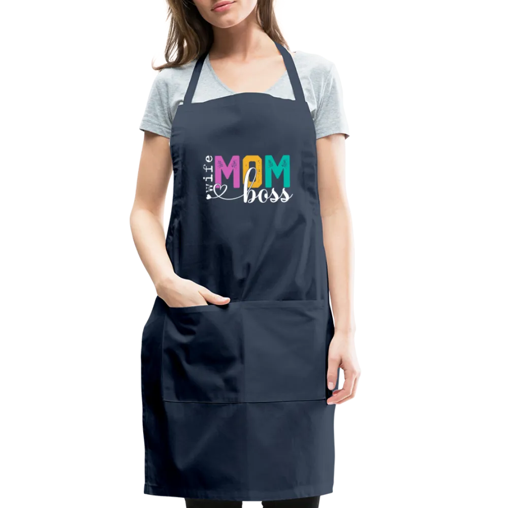 Wife Mom Boss Adjustable Apron