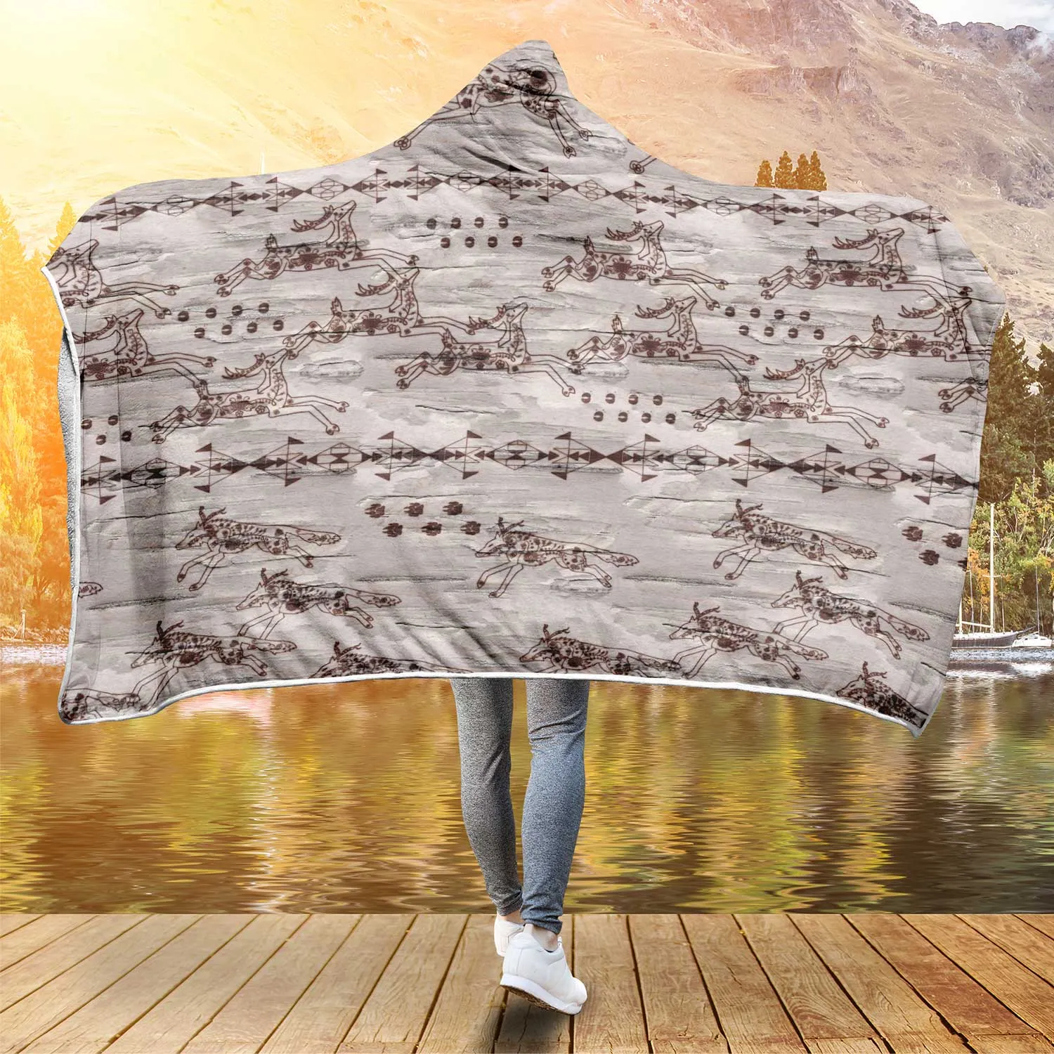 Wild Run Hooded Blanket