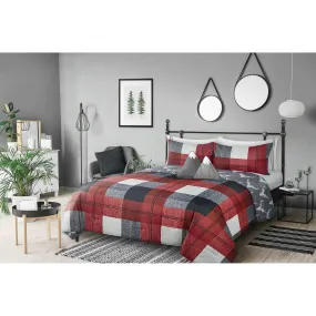 Winter Plaid Reversible Comforter Set