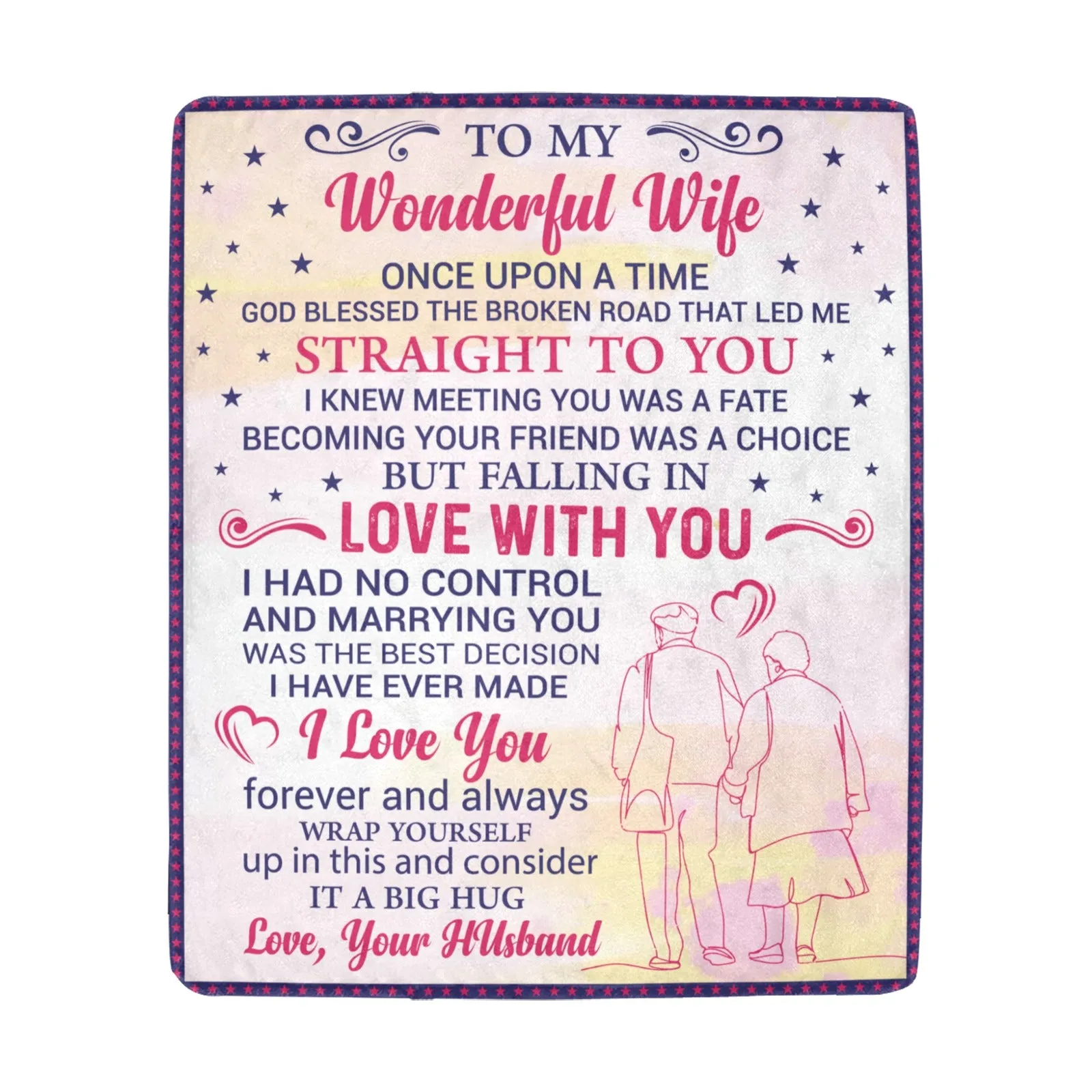 Wonderful Wife Ultra-Soft Micro Fleece Blanket 50"x60" (Thick)