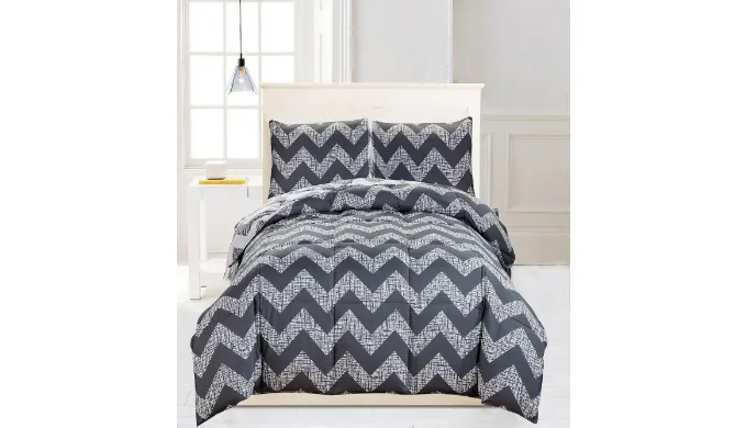 Wyatt Reversible 3-Piece Full/Queen or King Comforter Set - Ships Quick!