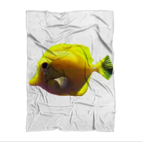 Yellow Fish Sublimation Throw Blanket