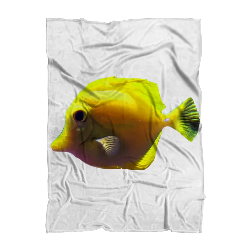 Yellow Fish Sublimation Throw Blanket