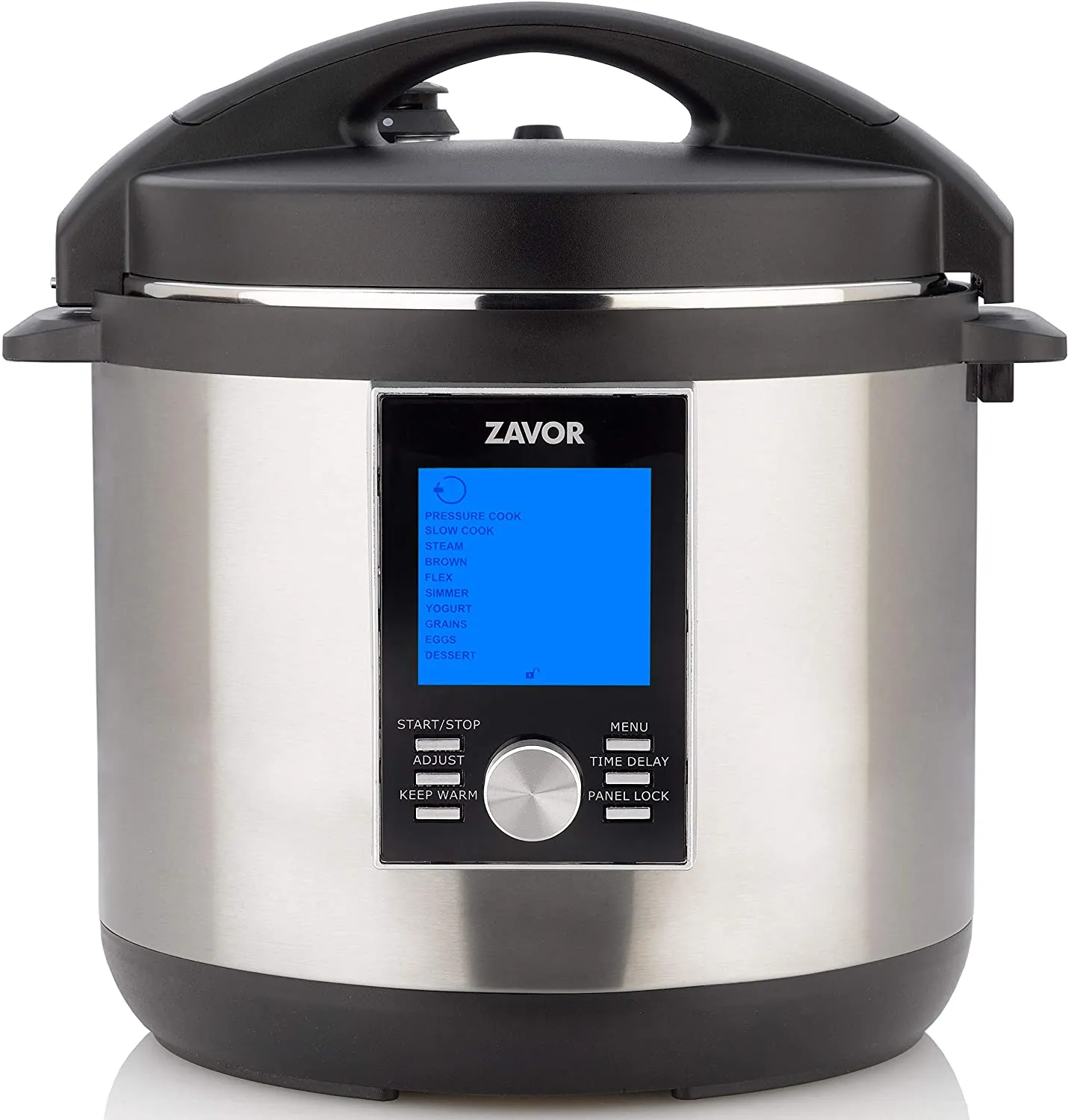 Zavor LUX LCD 8 Quart Programmable Electric Multi-Cooker: Pressure Cooker, Slow Cooker, Rice Cooker, Yogurt Maker, Steamer and More - Stainless Steel (ZSELL03)