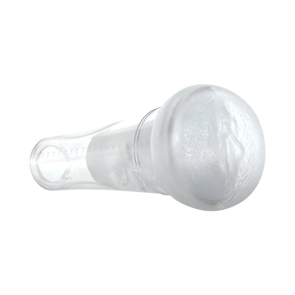 Zero Tolerance Sucking Good Rechargeable Vibrating Vacuum Pump Stroker Clear/White