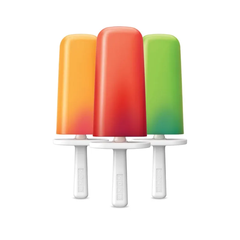 Zoku Orange Mod Ice Pop Maker with 6 Popsicle Molds | 7 x 3 x 9 inches