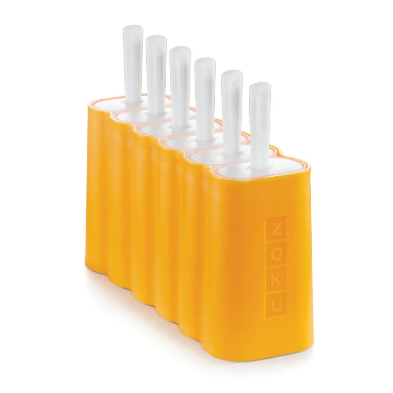 Zoku Orange Mod Ice Pop Maker with 6 Popsicle Molds | 7 x 3 x 9 inches